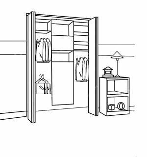 Раскраска Шкаф