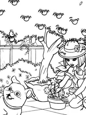 Раскраски Сад