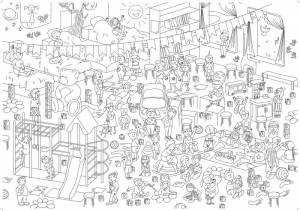 Раскраска Детский сад