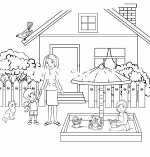 Раскраски Мой детский сад любимый