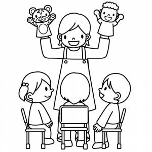 Детский сад раскраска для малышей