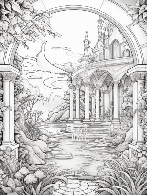 Раскраска волшебный город
