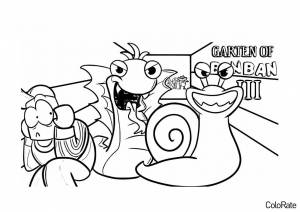 Раскраска Монстры преследуют игрока