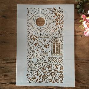 29 см солнцезащитное окно дом сад DIY слойные трафареты картина раскраска для скрапбукинга декоративный шаблон