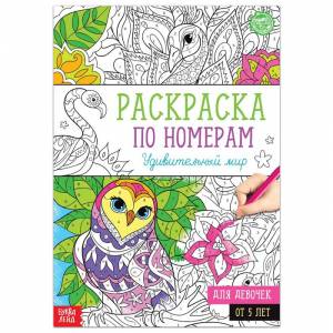 Раскраска по номерам «Удивительный мир», 16 стр