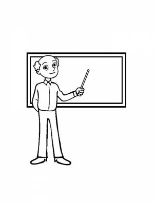 Раскраска Учитель   в формате