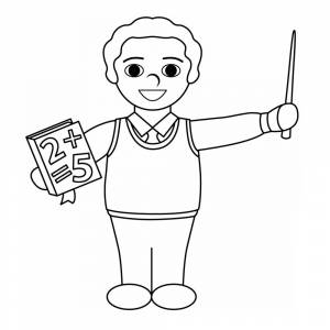 Раскраска Первый учитель