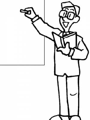 Раскраска Учитель   в формате