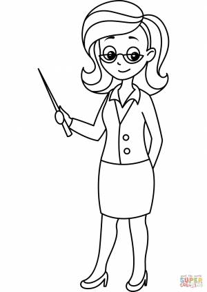 Раскраска Учитель мультфильмов