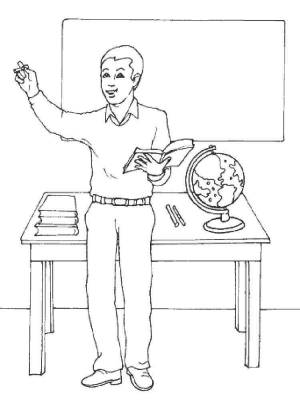 Раскраски Учитель