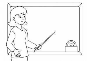 Раскраски Профессия учитель