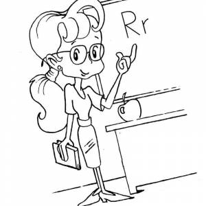 Раскраска учитель иностранного языка