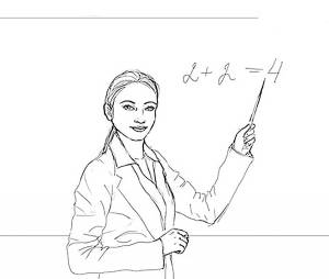 Раскраска учитель