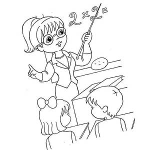 Раскраски Профессия учитель