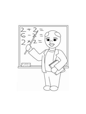 Раскраска Учитель