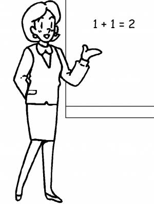 Pаскраска Учитель