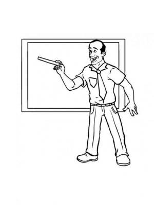 Раскраска Учитель