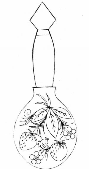 Раскраски Хохломская ложка