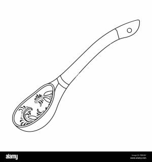 Ложка расписная деревянная раскраска