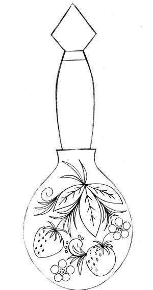 Ложка трафарет для росписи