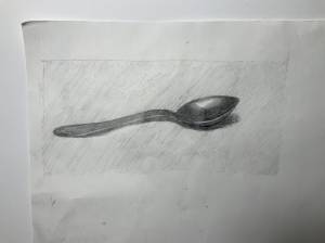Ложка рисунок карандашом