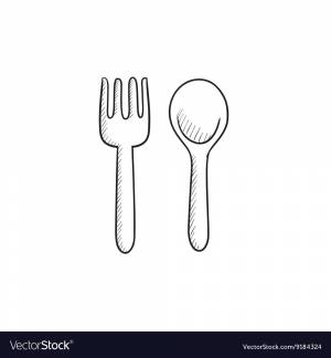 Вилка иллюстрация