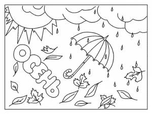Раскраска Дождь