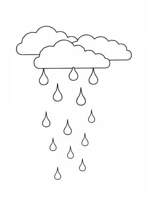 Раскраска Дождь   в формате
