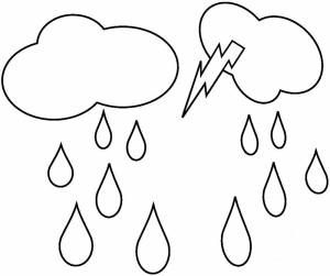 Капли дождя раскраска