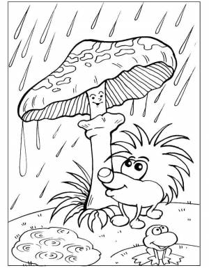 Раскраски капля, Раскраска Капля дождя Дождь