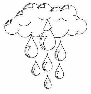 Капли дождя раскраска