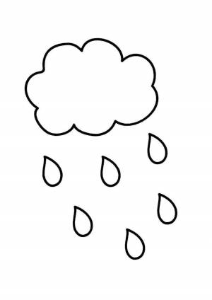 Раскраска дождь облака