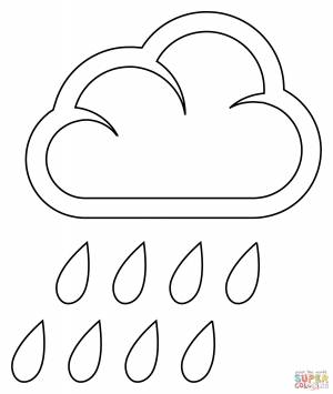 Раскраска Облако с дождем
