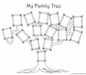 Семейное древо раскраска