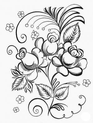 Трафареты хохломской узор