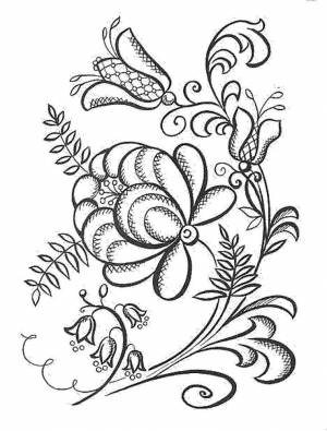 Раскраска хохлома