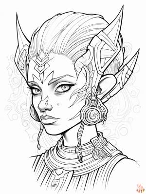 Раскраски Эльфы для печати  для детей и взрослых