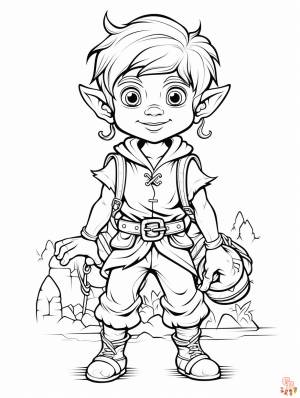 Раскраски Эльфы для печати  для детей и взрослых