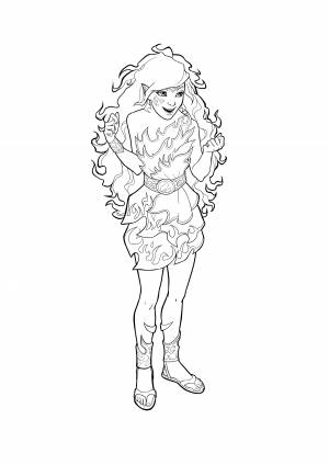 Lego Elves раскраска Азари эльфа огня