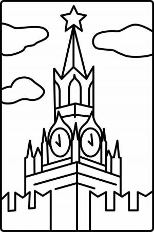 Раскраски Кремль для детей