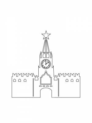 Раскраска Кремль   в формате