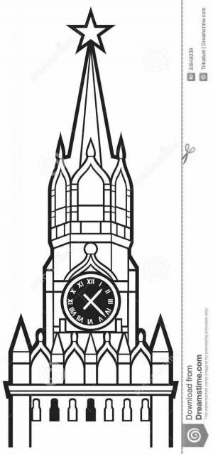 Раскраски Рисунок кремль