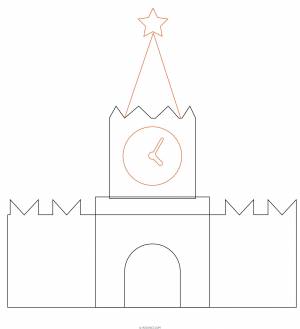 Детский рисунок спасская башня