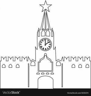 Раскраска картинка кремль