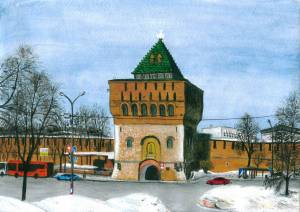 Нижегородский Кремль раскраска для детей
