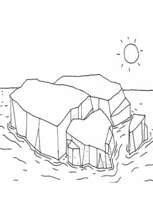 Раскраска Антарктида картинка в формате