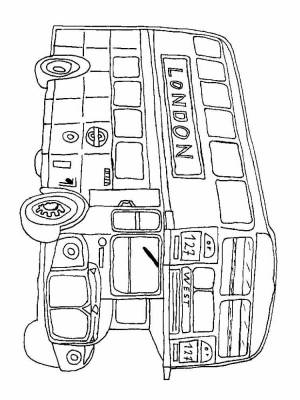 Раскраска лондонский автобус
