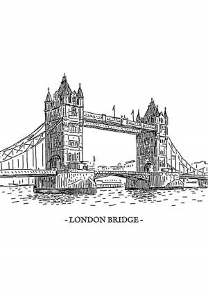 Раскраска london bridge-värityskirja
