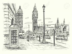 Рисунок карандашом лондон