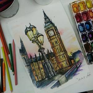 Лондон в стиле Город, Пейзаж на Illustrators